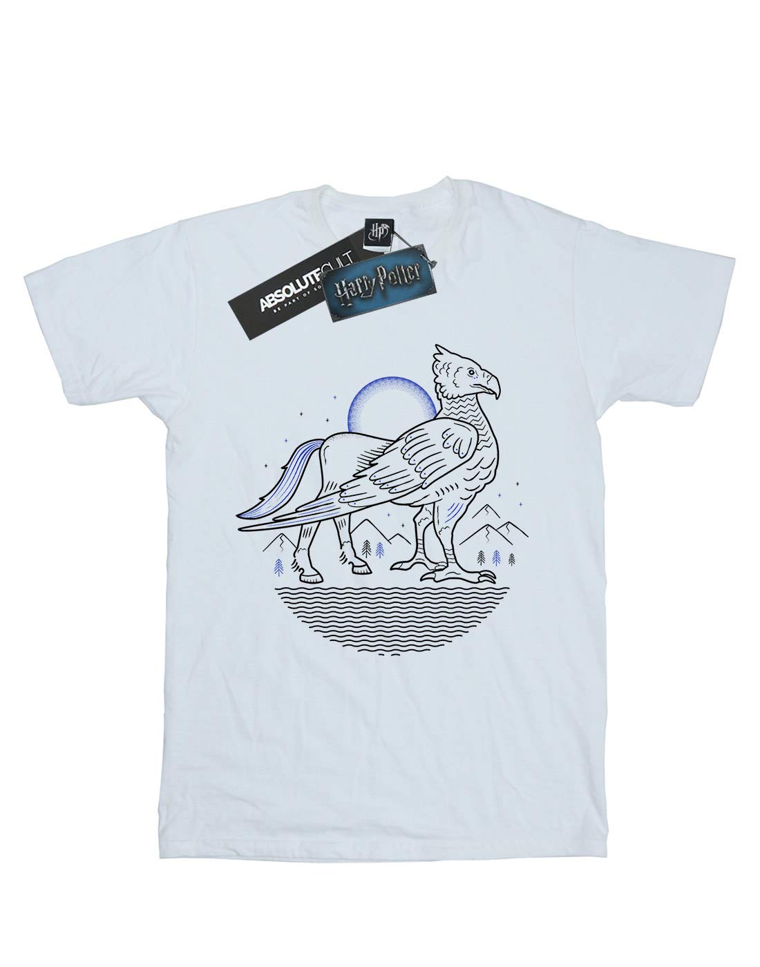 Absolute-Cult-Harry-Potter-Mdchen-Buckbeak-Line-Art-T-Shirt