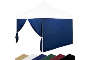 INSTENT Pro Seitenwand/Seitenteil für Pavillon 3x3m mit XXL Panorama Fenster oder Reißverschluss, wasserabweisend und atmungsaktiv, Farbwahl, für Festzelt, Partyzelt