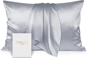 Joyhabit Seidenkissenbezug 40x60, Silbergrau, 16MM Silk Pillowcase aus 100% Bio Maulbeerseide, Super für den Schutz der Haarqualität und der Haut