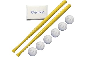 WIFFLE Ball 6 Baseballs Official Size 6 Pack Ball 32" Bats 2 Pack Bundle Set, NOIS Tissue Pack Included