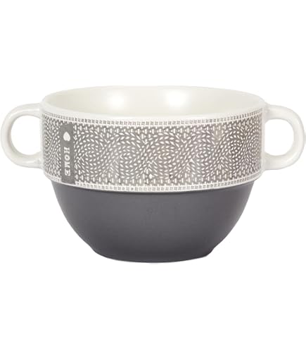 GOMETY Bol à Soupe En Céramique Avec Anse - 900 Ml - Pour Micro-ondes - Avec Couvercle - Grande Tasse à Café - Pour Déjeuner, Pâtes, Fruits, Céréales Bleu