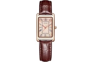 CIVO Ladies Watches Rectangular Analogue Quartz Watches for Women Leather Waterproof Fashion Girls Dress Wrist Watches Classic Retro, Elegant Gifts for Women