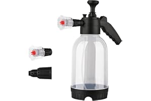 EPHOSHI 2L Car Wash Foam Sprayer, Premium Snow Foam Pump Sprayer With 2 Nozzles, Hand-Pressurised For Car Cleaning & Watering Flowers