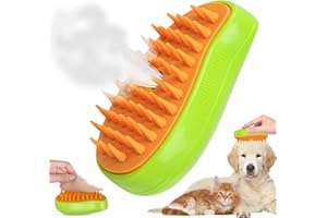 BGTLJKD 2024 New Cat Steamy Brush 3-in-1-katzenbürste mit dampf Self Cleaning Steamy Cat Brush Katzenspray-Massagekamm Tierhaarentferner für Langhaar und Kurzhaar Sauberes (B)