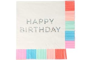 Meri Meri Birthday Fringe Small Napkins (Pack of 16)