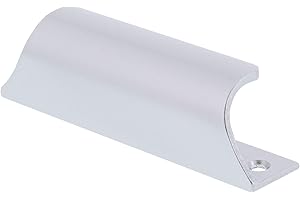 ToniTec® Hebetürgriff Modell 8052 90mm Terassentürgriff außen in weiß und silber | Balkongriff Türgriff Fenstergriff | 1 Stück | Oberfläche: silber