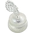 GoldGiftIdeas Silver Plated Peacock Sindoor Dabbi With Lid, Pooja Items for Home, Perfect Wedding Return Gift