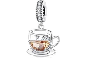 Kerraom Damen Charm Anhänger Sterling Silber 925 Armband Charme Pendant für Europäische Armbänder und Halsketten Schmuck Geschenk für Frauen Mädchen