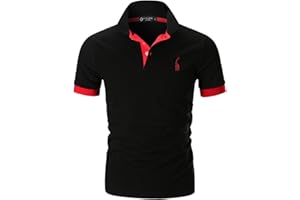STTLZMC Mens Casual Short Sleeve Polos Tennis Golf Classic Polo Shirts