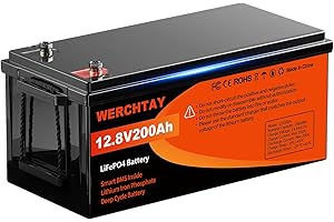 CAIRHORNCE Batterie al Litio 12v 200ah,Batteria Lifepo4,2560wh Ricaricabile Batteria agm Litio Con BMS Integrato,Oltre 15000 Cicli Profondi Per Camper,Pannelli Solari,Caravan,Sistemi Off Grid et Golf Cart