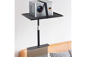 VEXNOOK Supporto per proiettore letto e divano con grande vassoio, supporto proiettore per proiettori di grandi dimensioni - Lunghezza supporto regolabile 24-41 cm, base multiuso, anche per uso da tavolo