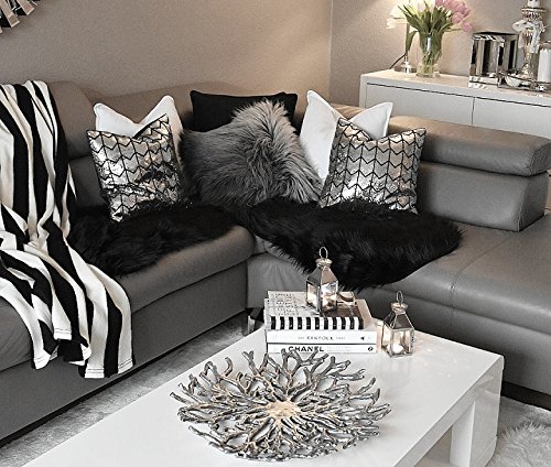 Amaris Elements | ‚Nero‘ Große Schale, Aluminium in silber – als moderne Obstschale - 5