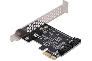Yunir PCI-E to SATA 3.0 Extension Card, PCI-E Cards PCI Express to SATA 3.0 2-Port SATA III 6Gbps Expansion Adapter Boards