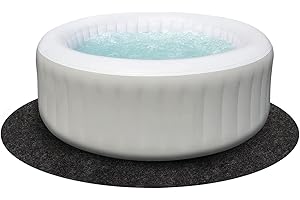 HOMSHIAM 200 cm Durchmesser Whirlpool-Matte, oberirdische Pool-Schutzmatte, schützen die Whirlpools vor Verschleiß, Outdoor Indoor Tragbarer Spa Pool Bodenschutz