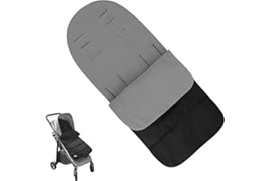 KAKBRT Universelle Chancelière pour Poussette,Sac de couchage universel 3 en 1 pour poussette,Hiver en Plein Air Imperméable Coupe Vent Chaud Sac de Couchage pour Poussette (Gris)