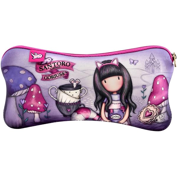 Safta Set 5 Penne Gel Lucide Gorjuss - Cheshire Cat, Multicolore, Per Bambini E Unisex, Scrittura Creativa