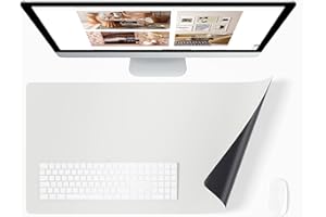 Panorama Tappetino Scrivania Bianco 40x80 cm - Tappetino Scrivania - Copri Scrivania - Sottomano Scrivania - Desk mat - Tappetino Mouse - Tappetino Scrivania Grande - Proteggi Scrivania