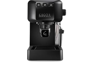 Gaggia EG2109 BLACK Macchina Manuale da Caffè Espresso, Macinato o Cialde, Sistema POD per Espressi Cremosi Con Cialde, Pre-Infusione Automatica, Nuovo Modello 2023, 100% Made in Italy