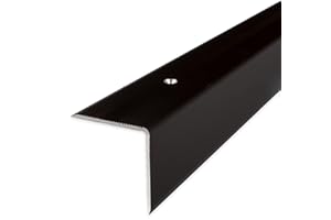 PROVISTON | Nez de marche | Alu anodisé | Bronze foncé | Largeur 40 mm | Hauteur 42 mm | Longueur 1000 mm | Nez de marche à visser | Nez de marche escalier | Cornière alu | 1 pièce