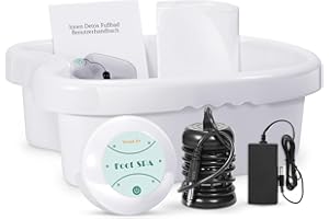 VnioLife Ionen Fußbad, Detox Fussbad, Elektrolyse Fußbad Entgiftung, Ion Foot Bath, Ionisches Fussbad Zum Entgiften Salon-Arrays für den Heimgebrauch mit Wassersack (Mit Becken)