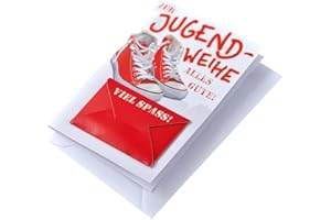 Perleberg Karte zur Jugendweihe - Lifestyle Collection - Jugendweihe Geldgeschenke für Jungen & Mädchen - Jugendweihekarten Mädchen & Jungs - Postkarte mit Umschlag in 11,6 x 16,6 cm