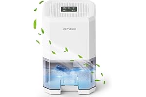 ZEYUMEE 1200ML Dehumidifier, Dehumidifiers For Home Drying Clothes Damp, Auto Off & 7-Color Led Light, 3 Timing Modes, Sleep Mode, Portable And Ultra-Quiet，White Dehumidifier For Bedroom, Bathroom, Wardrobe