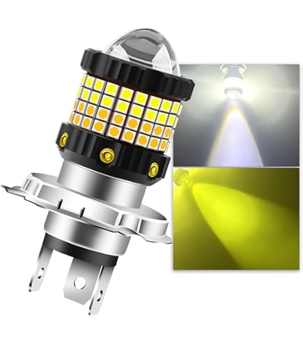 Sidaqi H4 LED Ampoule De Phare De Moto Jaune&blanc, Mise à