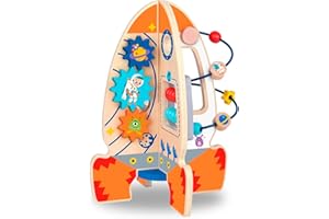 Tooky Toy Wooden Activity Rocket