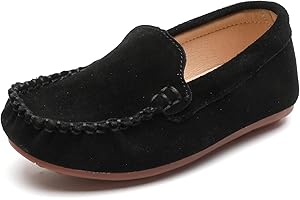 DADAWEN Garçon Classique Mocassins,Chaussure d'uniforme Scolaire Garçon Fille