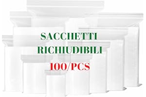 D A H B E L L Bustine trasparenti richiudibili | buste trasparenti con chiusura | sacchetti plastica richiudibili | sacchetti con chiusura zip resistenti con chiusura a zip piccoli per alimenti imballaggi 7x10