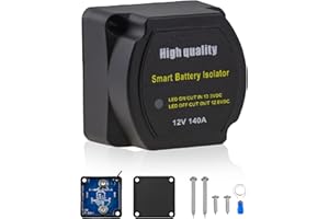 Molbory Relè di separazione della batteria 12 V/140 A BSR completamente automatico, doppio separatore della batteria, Voltage Sensitive Relay per auto, camper, barca