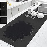 KLIMET Large Dish Drying 60L X 40W CM Mat for Kitchen - Water Absorbent Mats for Kitchen, Non-Slip Mat for Kitchen Counter, Q