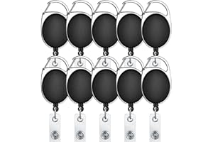 ‎SELIZO Selizo Schlüsselanhänger Ausziehbar,10 Pack Ausweis JoJo,Einziehbarer Ausweishalter Schlüsselrolle, Schlüsselanhänger Schlüsselband Ausziehbar für Kartenhalter Ausweis, Kartenhalter, Schlüsselkarte