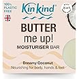 KinKind BUTTER Me Up Body Lotion Moisturiser Bar with nourishing cocoa seed butter. Plastic free & Vegan. The ultimate all-in-one moisturiser bar for body, hands and feet.