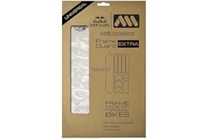 All Mountain Style AMS High Impact Frame Guard Extra - Protects your bike from scratches and dings, Red Bull Hard White