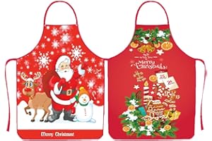 Anzhee 1-2 Stücke lustiges Oktoberfest Weihnachten Schürze kreative Kochschürze Küchenschürze Grillschürze Lustige Motiv Sexy Schürze für Männer Damen Freund Bierfest Party Lustige Schürze Geschenk