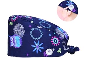 Topgrowth Cappello Donna Uomo Chirurgico con Fascia Regolabile Fodera per Berretto Medico Cuffietta Chirurgica Cuffia Infermiera Bandana Chirurgiche con Stampa