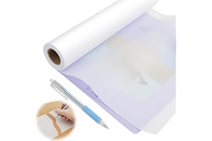 NSWAYY Carta da lucido, 31 cm x 46 m Rotolo di Carta Trasparente da Disegno, Carta da Disegno con Coltello a Penna, Carta Trasparente Tracing Paper per Schizzi, Architettura, Disegno