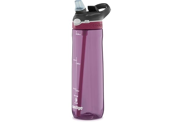 Contigo Ashland Autospout vattenflaska med fällbart sugrör | Stor 720 ml BPA-fri drickflaska | Sportflaska