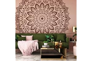 壁涂鸥 BACKGROUNDTURNOVER Grand pochoir rond de 180 cm pour peindre, peinture, décoration, travaux manuels, meubles, murs sur le mur, réutilisable, grande taille