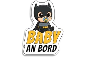 BRATIKI Baby on Board - Adesivo per auto, Superhero, resistente alle intemperie e ai raggi UV, per auto