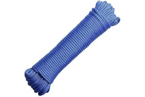 Wolike 7 Strand 100% Nylon Rope 550 Paracord Fire Cord(Blue, 30m/100ft)