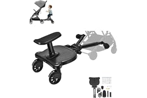 CHIMHOON Buggy Board med säte universell stegbräda för barnvagnar max 30 kg