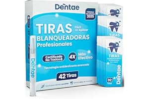 DENTAE 42 Tiras Blanqueadoras de Dientes + Lápiz Blanqueador | Blanqueador Dental Profesional Dental en Casa | Blanqueamiento Dental Rápido y sin Sensibilidad, Dientes Blancos en 14 días