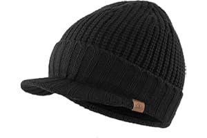 Magracy Męska zimowa dzianinowa czapka z daszkiem outdoorowa gruba czapka beanie