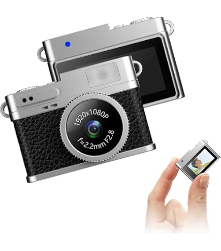 Fotocamera Digitale Compatta 1080P 2MP Con Schermo 1.44" – Mini Keychain Camera Con 6 Filtri E Portachiavi
