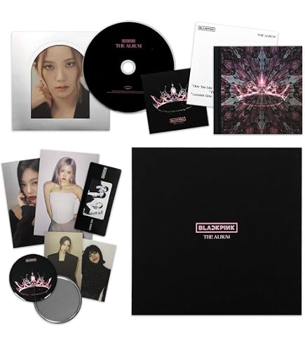 BLACKPINK Square Up 1st Mini Album  Pink Version  CD Photobook Lyrics Book Photo Postcard Photocard Selfie Photocard Extra 5 Photocards