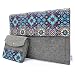 Produktbild Te-Rich Filz Laptophülle Blumen Boheme Laptoptasche Canvas Notebooktasche Sleeve 2 in 1 Laptop Schutzhülle für 11-12 Zoll Netbook / Laptop / Notebook Computer / MacBook / MacBook Air / Toshiba / HP / Samsung / Acer / ASUS / Dell / Sony / Lenovo (Verschluss mit Magnet Knopf)