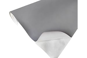 TAPHICEROS Patch de Réparation en Cuir Autocollant, Gris clair, 50cm x 140cm, Mètre de tissu, Kit de Réparation en cuir Synthétique pour Siège de Voiture Canapé Meuble Chaise DIY