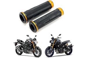 MISS MOLY 7/8" Puño de Motocicleta Manillar, Moto Manillar Aluminio para CBR Shadow Ninja GSXR YZF (Oro)